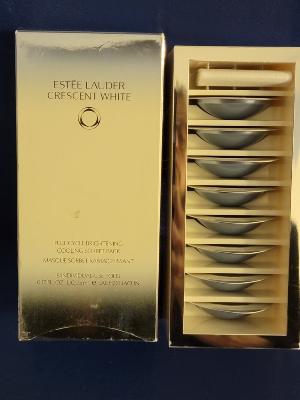 ESTEE LAUDER CRESCENT WHITE Full Cycle Brightening Cooling Sorbet Pack 8 Pods